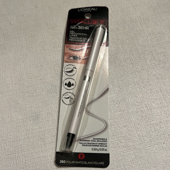 L'Oreal Paris Infallible Grip Mechanical Gel Eyeliner Pencil, 260 Polar White - Picture 1 of 2